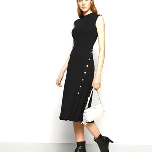 Maje Roxie ribbed midi dress
